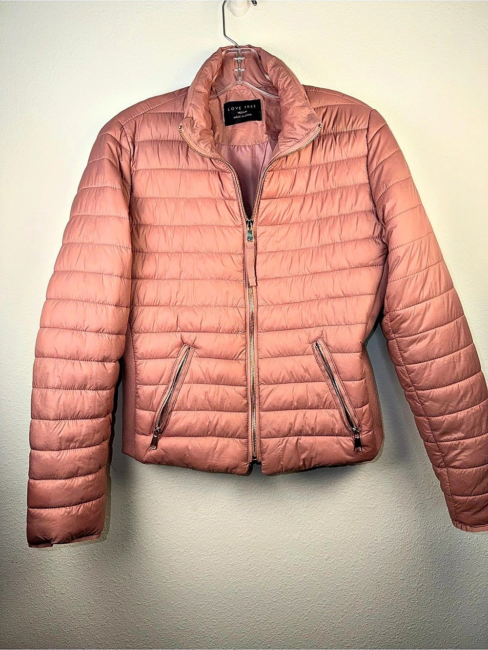 Love Tree Ultra Light Packable Puffer Jacket Pink Puffer Jacket